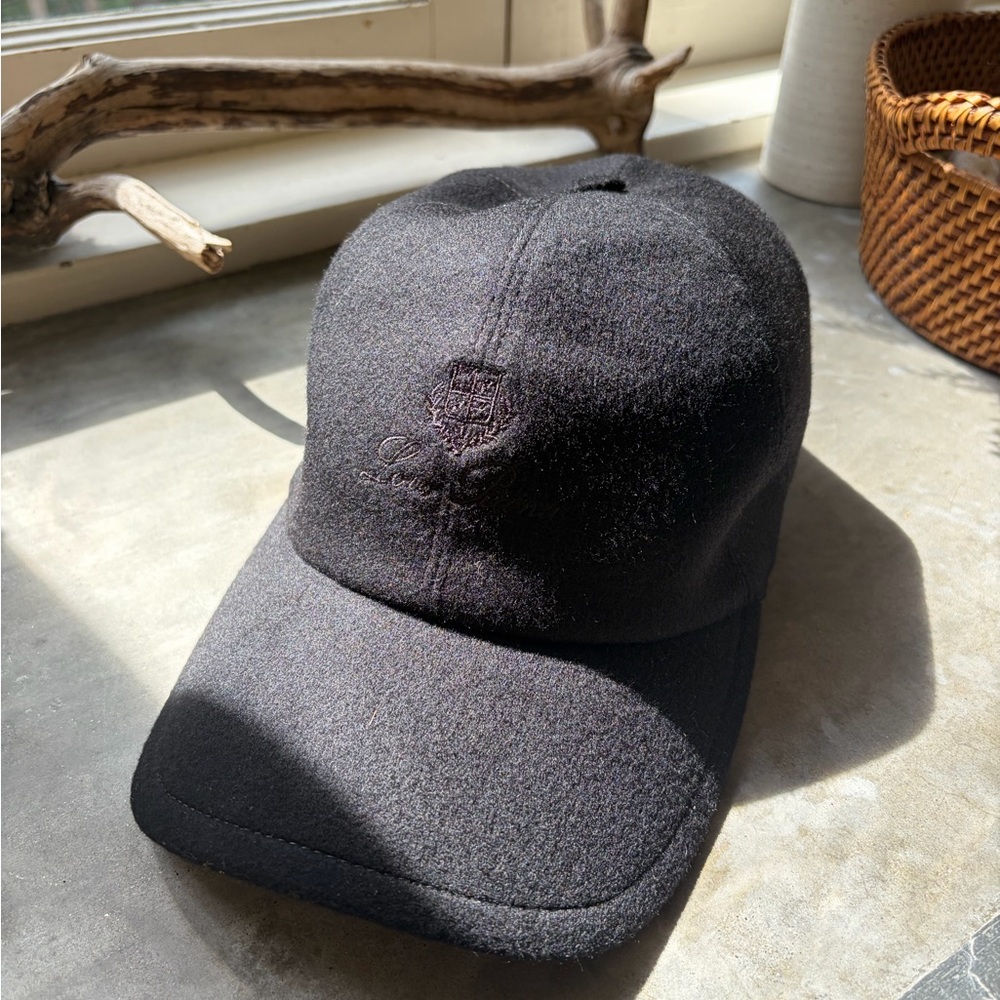 Loro Piana Black Cashmere-Blend Cap